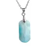 Fashion-Shipping Pendant Necklace Natural Blue Larimar Crystal Gem Jewelry Beads Pendants For Women Female