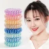 Multi couleurs 3,9 cm chaîne téléphone fil cheveux cravate mode gelée cheveux corde couleur bonbon grande taille téléphone fil cheveux cercle T9I00269