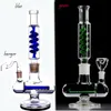 Bong da 12,2 pollici alto Narghilè bicchieri acqua bong doppi tubi di vetro inebrianti riciclatore piattaforme petrolifere bobina congelabile dab Bong banger da 14 mm