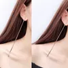 2018 Coréen Minimaliste Style Oreille Accessoires All Match Longues Boucles D'oreilles Pour Les Femmes En Métal Serpent Chaîne Gland Boucles D'oreilles