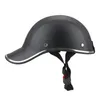 Casque de moto Casquette de baseball Style Sécurité Casque de moto dur Chapeau Demi-visage Vintage Casquette d'été pour Cafe Racer Chopper Scooter269H