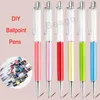 Studenter Färgglada Crystal Ball Pennor DIY Blank BallPen Pen School Office Signature BallPen Pen BH2542 TQQ