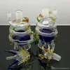 new Multi color spiral Panlong Wholesale Glass bongs Oil Burner Glass Water Pipes Rigs Smoking Free