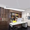 Pendant Lamps Hanging wire aluminum ceiling lamp office bar lights 4ft rectangular light modern led chandelier fixture