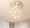 Nordic Crystal Bead Gordijn Plafondlamp voor Trap Creative Home Deco Woonkamerverlichting Kinder Slaapkamer LED Plafondlamp Fixtures Myy