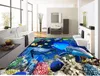 PVC Self Adhesive Waterproof 3D Floor Murals Underwater world cave cora Po Wall Paper Sticker Bathroom Kitchen Home Decor Papel1987515