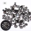 3D Nail Art Rhinestones Metal Rivet Beads Studs Mixed Size Nail Art Decoration Accessories Stones Decors DIY Tips
