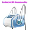 وصول جديدة غير فراغ Cryolipolysis EMS المجاذيف البرد جهاز آلة التخسيس الجسم يتعامل مع لوحة 4 بارد