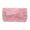 Baby Girls Nylon Bow Opaski Elastyczne Bowknot Bunny Ear Hairbands Hairble Headwear Kids Headdress Turban Knot Głowy Zestawy Okładki 8 kolorów