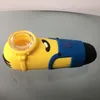 Accessori per fumatori di pipa in silicone di alta qualità Pipa da fumo in vetro divertente Minions Tabacco inebriante Cucchiaio colorato in pyrex a mano