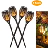 Solar 33LEDs Lawn Dancing flame Torch Lights radar led Tiki lamp indoor outdoor street camps wall Flame Lamp Flickering bulb dan