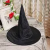 Halloween Peaked Cap Womens Black Witch Hat For Halloween Accessory Hot