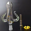 Version 5.0 Kit Octopus Design Nektarpfeife 14mm Titanspitze Nagel Mini Glas Wasserpfeifen Bong Kostenloser DHL