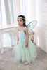 Roupas infantis Meninas Fada Verde Cosplay Princesa Vestido Saias + Asa de Borboleta + Headband 3 pçs / sets Role Party Costume Halloween M190