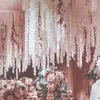 100cm Legant Orchid Wisteria Vines Varje Strip Silk Artificiell Dekorativa Sik Blommor Kransar För Bröllopsdekorationer
