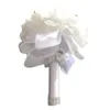 Nuovo bouquet da sposa Nastro PE Schiuma Fiori artificiali Bouquet da sposa damigella d'onore Bouquet da sposa Schiuma con fiori Forniture per matrimoni