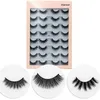 NYHET 16 par Multipack Faux 3D Mink Ögonfransar Lösögonfransar Handgjorda Wispy Fluffy Långa False Mink Fransar Naturlig Makeup Verktyg Ögonfransar