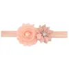 24 pezzi fascia per capelli con strass per bambini/copricapo di fiori di perle/accessori per capelli elastici per bambina