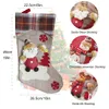 Kerstkousen, groot formaat 3 stks 18 "Klassieke Kerstmis kous Santa Snowman Rendieren Xmas karakter voor feestdecoratie