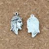 Alloy Jesus Charm Pendants för smycken, örhängen, halsband och armband 10.8x20mm Antik silver 100pcs A-490