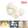 6pcs / Lot Sof Dryer Balls Reduce Strengthenles Reustener Anti Static Large Felted Wols Dryer Ball 50bag T1I1842