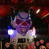 Clown de ballon gonflable suspendu de haute qualité adapté aux besoins du client avec la bande de LED pour des décorations d'événement de DJ de plafond de boîte de nuit