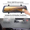 10 inch 2.5K Car DVR Reverse Rear View Mirror Video Recorder, Dual Lens With Night Vision 1080P Backup Dash Camcorders 32GB Micro SD Card