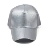 Mode Sequin Fluorescerande Baseball Cap Baköppning Ponytail Baseballs Hat Glitter Mesh Caps