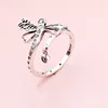 Clear CZ Diamond 925 Sterling Silver Vigselring Set Original Box för Pandora Dreamy Dragonfly Ring Kvinnor Flickor Presentsmycken