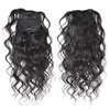 Online shopping black hair weave ponytail wand curly human hair curly pony drawstring easy free parting hairstyle