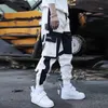 남성 바지 패션 streetwear 멀티 포켓화물 카고 하렘 힙합 캐주얼 남성 조깅 바지 하라주쿠 Pantalones Hombres1