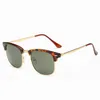 Vintage Half Frame Sunglasses Men Women Outdoor Driving Shades Mirror UV Protective Sun glasses with cases Top Quality