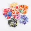 9 Colors INS Velvet Hair Scrunchies Tie Dye Hair Band Stretchy Rainbow Hairbands Women Loop Holder Girls Hair Accessories