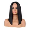 Natural Soft Short Straight Bob Black Brown Blonde Color Synthetic Lace Front Wig Glueless Heat Resistant Fiber Human Hair Wigs Black Women