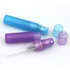 3ml 5ml 10ml Plastic Spray Empty Cosmetic Perfume Container mini bottle Pen Sprayer Perfume sample bottle Pink/Purple/Blue LX8691