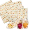 3 Pcs Reusable Beeswax Food Wrap Recyclable Bee Wax Food Preservation Wraps Sandwich Fruits Food Storage Wrapper