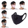 Masque de valve respiratoire en soie de glace Masques réglables anti-poussière pour adultes Masques PM2.5 pour enfants Masques de protection à moufles réutilisables 5 couleurs CCA12051