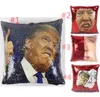 Mermaid Lantejoula Trump fronha reversível Brilhante fronha mágico Nicolas Cage Rosto Almofada DIY Covers jogar em sofá-cama Decors DHL