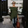 Bahar Sonbahar Asimetrik Sweater Kadın Poncho Külot Kazak Asimetrik Kaplamalı Katı Giyim Bayanlar Günlük Sonbahar Tops313D