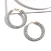 Fashion Bling Geometric Round Circle Crystal Hoop Earrings for Women Rhinestone Party Earrings Gift Accessories5592167