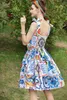 530 XL 2023 Primavera Estate Flora Print Dress Spaghetti Strap Abito senza maniche Panelld DRess Luxury Fashion Prom Abbigliamento donna AS8