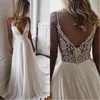 crystal spaghetti strap wedding dress