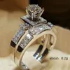 Высокое качество Циркон обручальное кольцо Bling Bling Bling горный хрусталь обручальное кольцо подарок для влюбленных пара высокое качество