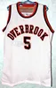 Wilt Chamberlain 5 Overbrook Panterler Lisesi Retro Basketbol Jersey Erkek Dikişli Özel Numarası Adları