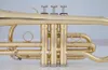 Bach Golden BB Trumpet di alta qualit￠ BR Tromba Musical International International con Case e Mouthpiece Musical Instruments8375656