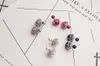 Großhandels-Ewelry Persönlichkeit Metall Hohlbeutel Set Größe doppelseitige Perlen Ohrringe einfaches Temperament Anhänger Frauen Legierung Ohrringe