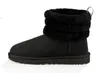 Botas de joelhos femininas botas de tornozelo preto cinza rosa castanha curta camur￧a de camur￧a neve de neve ful uma feminina sapatos de garotas