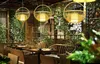 Bambou En Osier Rotin Panier Abat-Jour Pendentif Éclairage Rustique Pays Asiatique Artistique Lumière E27 Lampes Suspendues pour Cuisine MYY