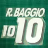 ITALIA 1994 R.BAGGIO 10. Baresi 6. DÜNYA KUPASI ABD BASKI İsim Numara Seti Jersey yama toptan yama.