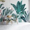 beibehang Custom 3d wallpaper mural nordic hand painted small fresh medieval tropical plant flowers and birds background